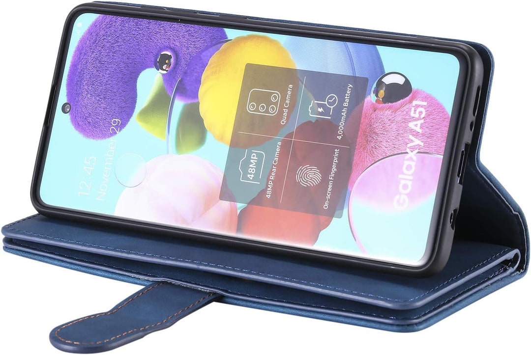 VEEMOS Handyhülle für Samsung Galaxy S21 FE hülle Klappbar Handytasche Schutzhülle Klapphülle mit St