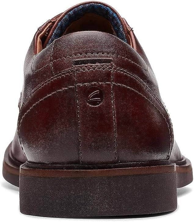Clarks Herren Malwood-spitzeOxford 41 EU Braunes Leder, 41 EU Braunes Leder