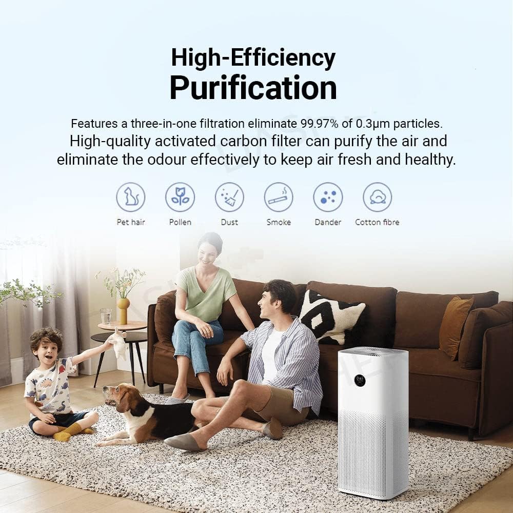 Xiaomi Smart Air Purifier 4 Pro Luftreiniger (beseitigt bis zu 99,97% Tierhaare, Pollen, Staub, Vire