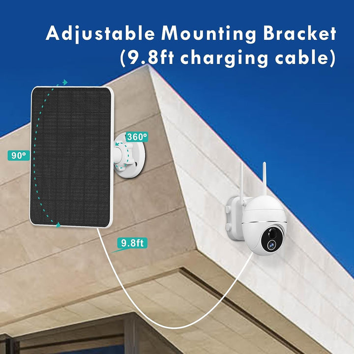 6W Solarpanel für Akku Überwachungskamera Aussen, 5V Solarpanel-Ladegerät für Wiederaufladbare Kamer