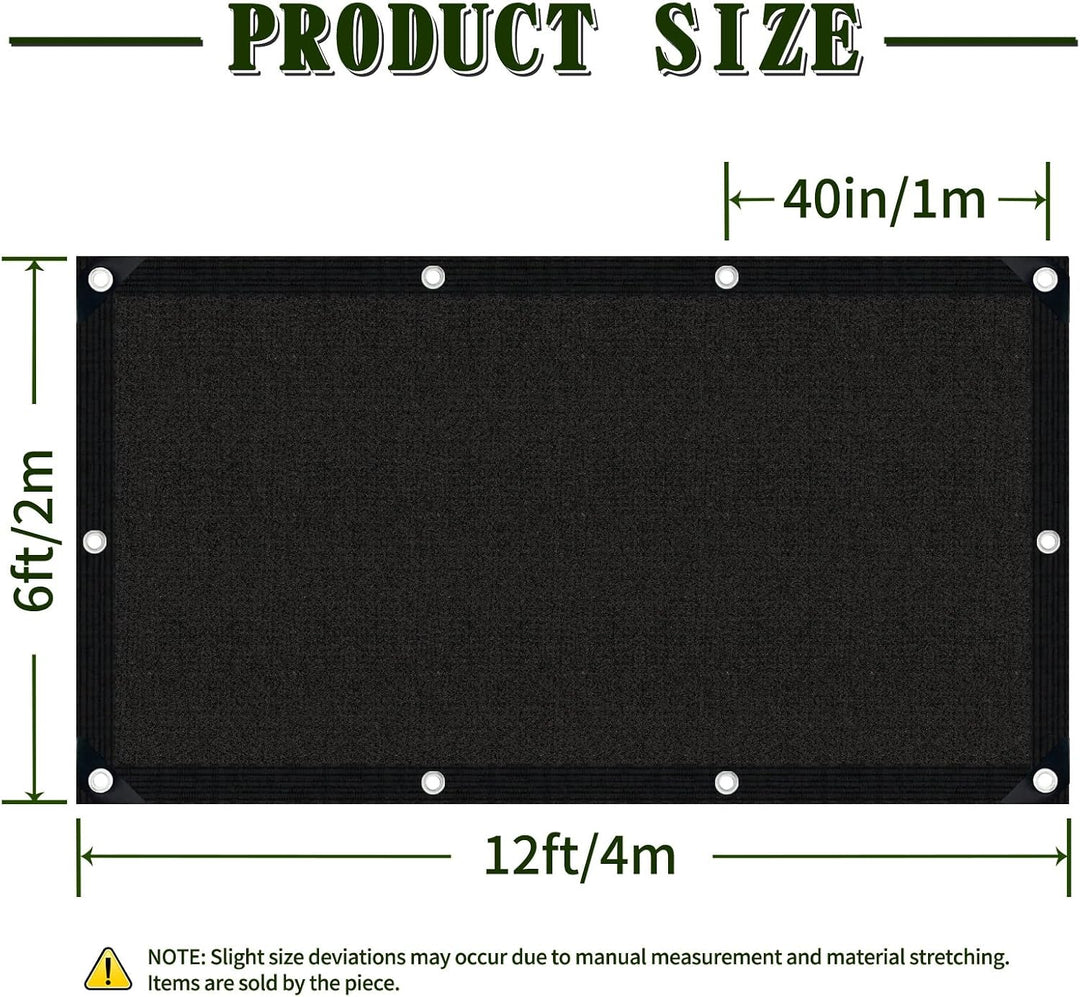 HDPE Schattennetz 80% UV Sonnenschutz mit Ösen 2×4m | UV-beständiges HDPE-Sonnensegel, atm., langl.,