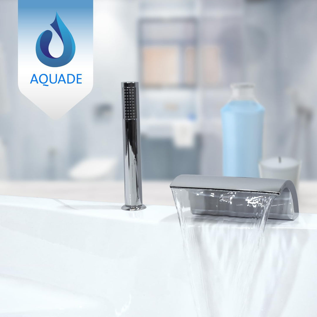 AQUADE Acryl Eckbadewanne 150x150 Komplettset Modell: Koblenz/Kassel mit Wannenfüssen + Schürze + Ab