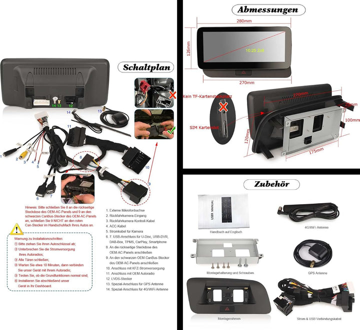 10,25 Zoll Acht-Kern Android 13 DAB+ Autoradio Für Audi Q5 mit GPS Navigation Unterstützt Drahtlos C