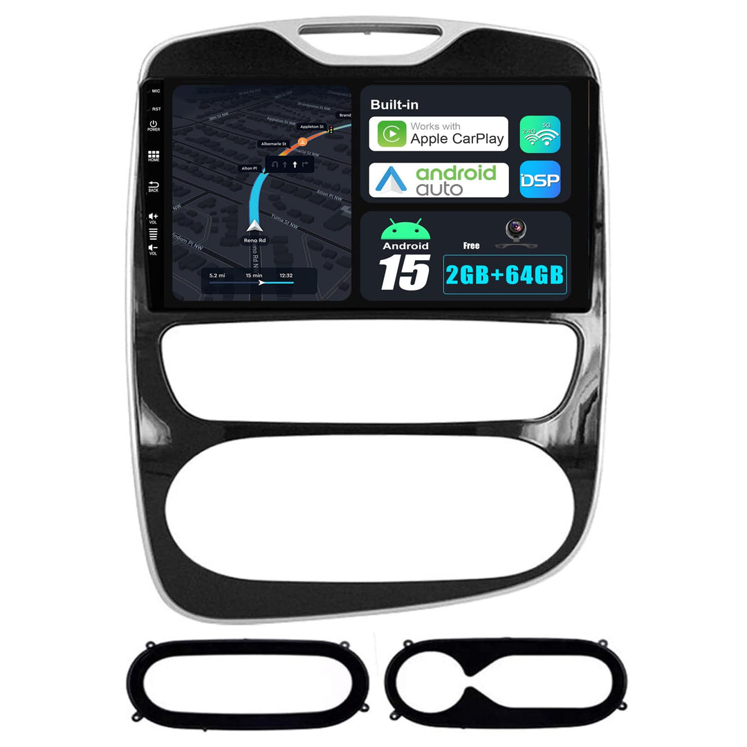 Android 15 IPS Autoradio Passt für Renault Clio 4 (2016-2019) - Eingebautes CarPlay Android Auto - K