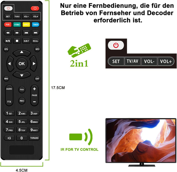 Dcolor DVB-S/S2 Sat Receiver - HDMI Full-HD 1080P Satelliten Receiver TV Stick [Versteckt hinter TV]