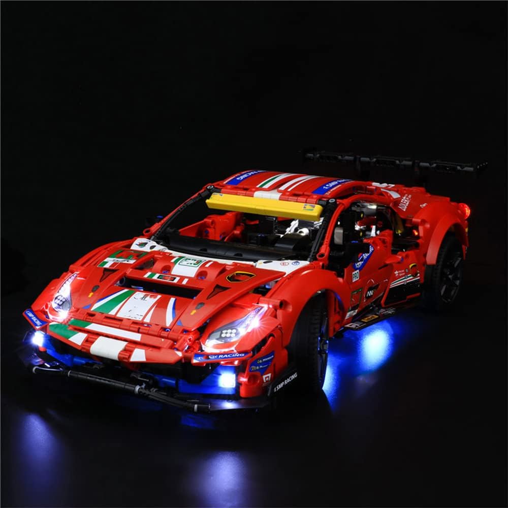 GEAMENT Licht-Set Kompatibel mit Lego Ferrari 488 GTE AF Corse #51" Supersports Car - Beleuchtungsse