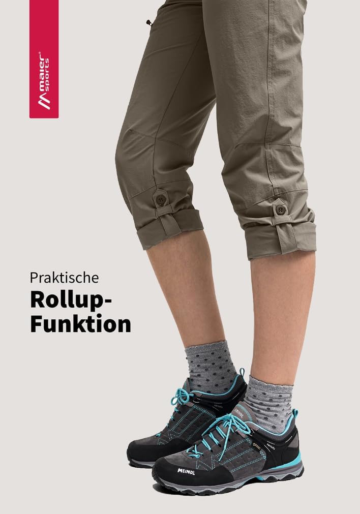 Maier Sports Damen Outdoorhose Lulaka, funktionale Wanderhose, atmungsaktive Trekking-Hose mit Rollu