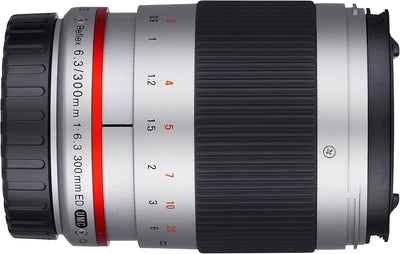 Samyang 300mm F6.3 Objektiv für Anschluss Sony E - silber silber Sony E, silber Sony E