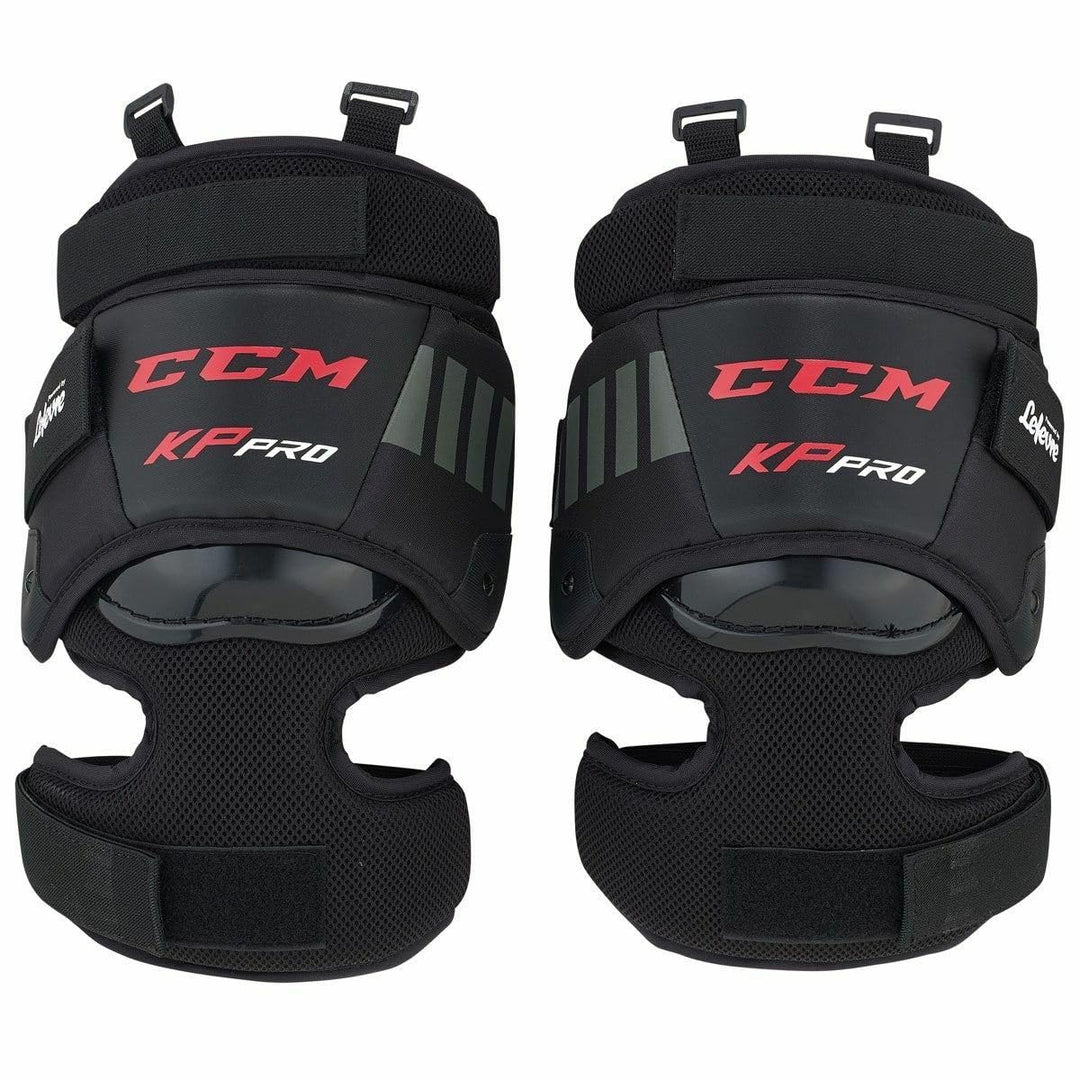 CCM Pro Senior Eishockey Torwart Knieschoner Set, Schwarz, Grösse: OSFA