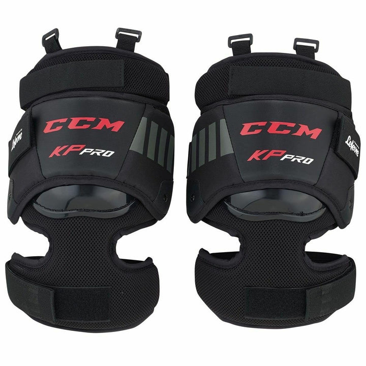 CCM Pro Senior Eishockey Torwart Knieschoner Set, Schwarz, Grösse: OSFA