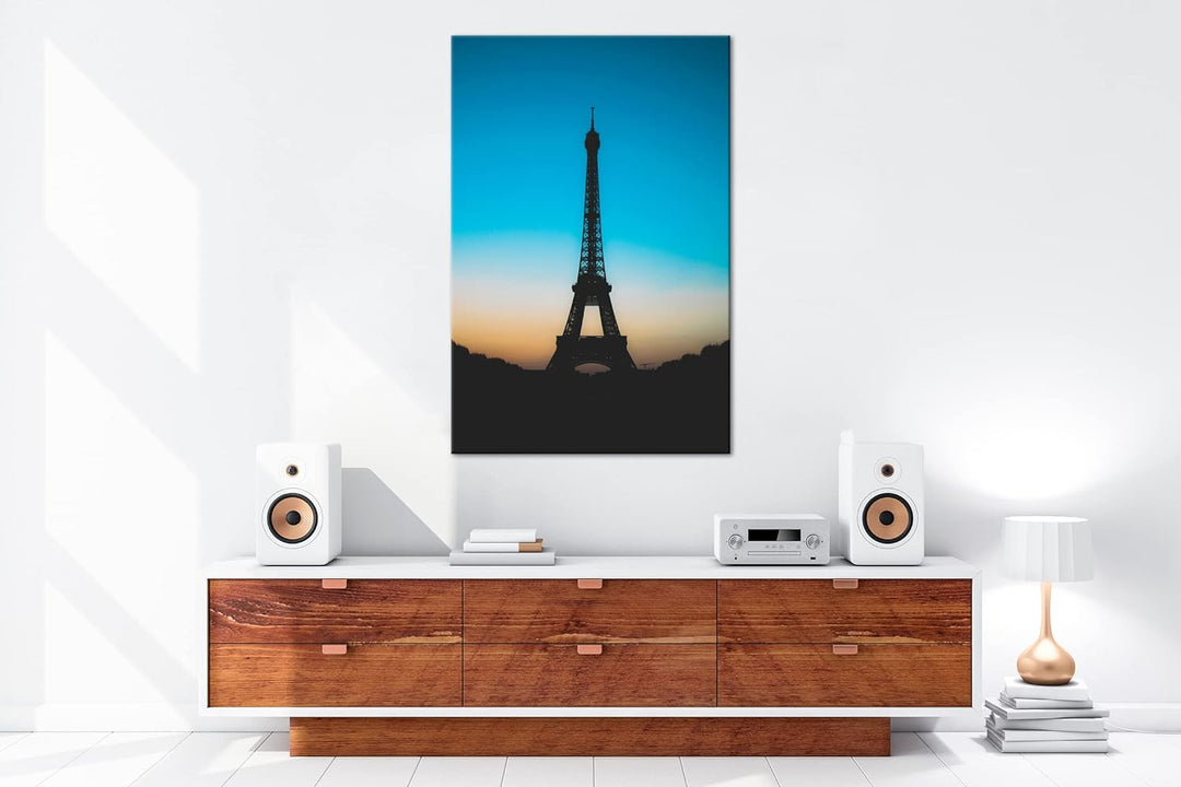 deyoli Pariser Eifelturm Format: 100x70 cm als Leinwandbild, Motiv fertig gerahmt auf Echtholzrahmen