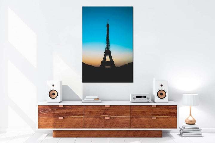 deyoli Pariser Eifelturm Format: 100x70 cm als Leinwandbild, Motiv fertig gerahmt auf Echtholzrahmen