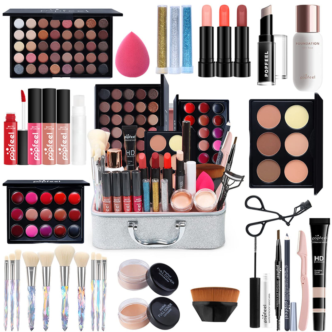 Make-up-Set All-in-One Make-up-Geschenkset Kosmetik-Palette Starter Kit, Make-up Sets mit Schminktas