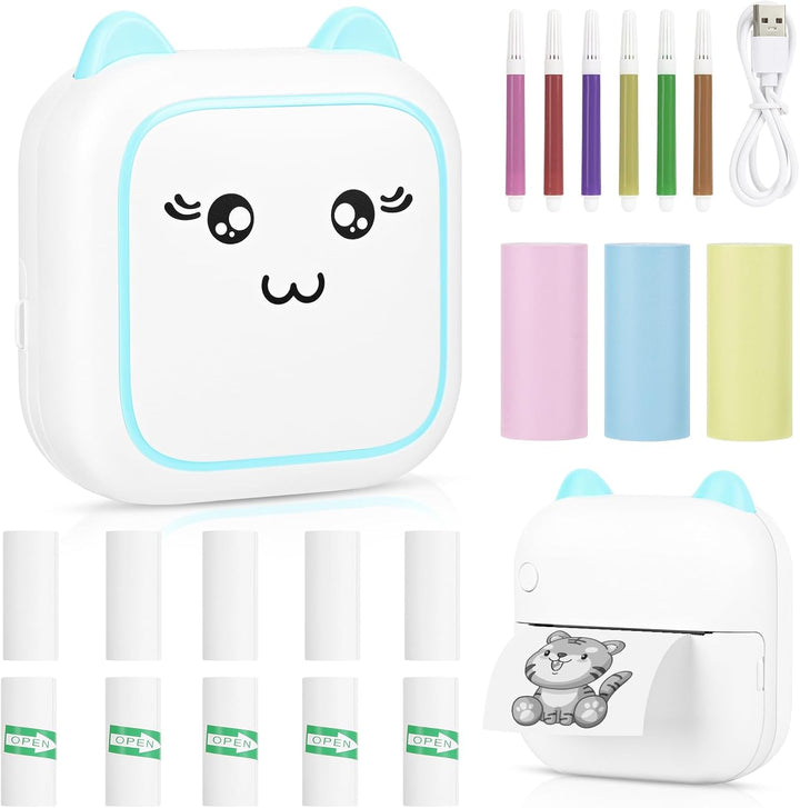 Mini Drucker, Mobiler Fotodrucker, Tragbarer Mini Fotodrucker, Bluetooth Pocket Printer, Inkless The