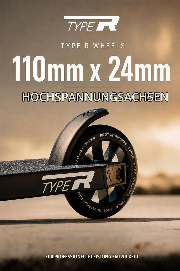 Root Industries Unisex – Erwachsene Type R Scooter Einheitsgrösse Matte Black, Einheitsgrösse Matte