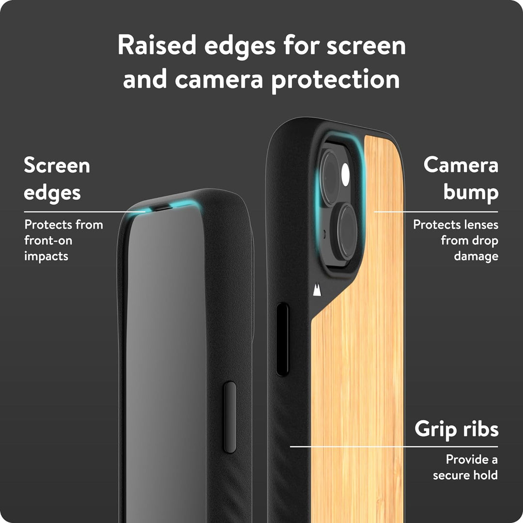 Mous Hülle für iPhone 15 Plus MagSafe Kompatibel Case - Limitless 5.0 - Bambus - Handyhülle iPhone 1