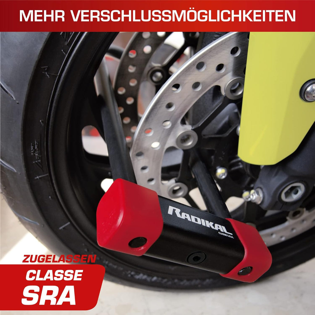 RADIKAL RK300R Bügelschloss mit CLASSE SRA Zulassung, Durchmesser 18mm 85x300, 85x300