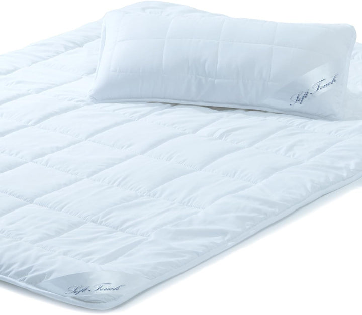 aqua-textil Soft Touch 1x Kopfkissen 40 x 80 cm Set inkl Duo Bettdecke Winterdecke 135 x 200 cm Wint