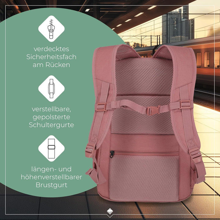 travelite Handgepäck Rucksack Grösse L erfüllt IATA Bordgepäck Mass, Gepäck Serie Kick Off: Praktisc