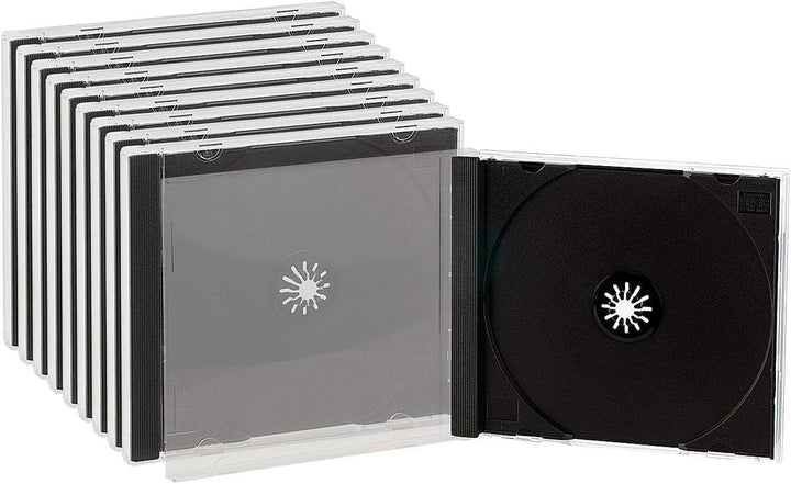 PEARL CD Jewel Case: Doppel CD Jewel Boxen im 50er-Set, schwarzes Tray (Leerhüllen, Hüllen für 2, Bo