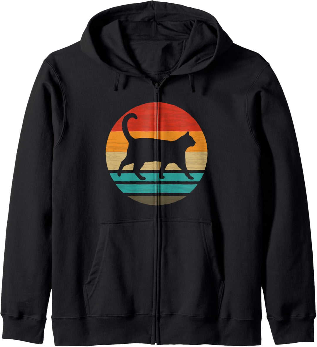 Katze Retro Style Vintage Kapuzenjacke