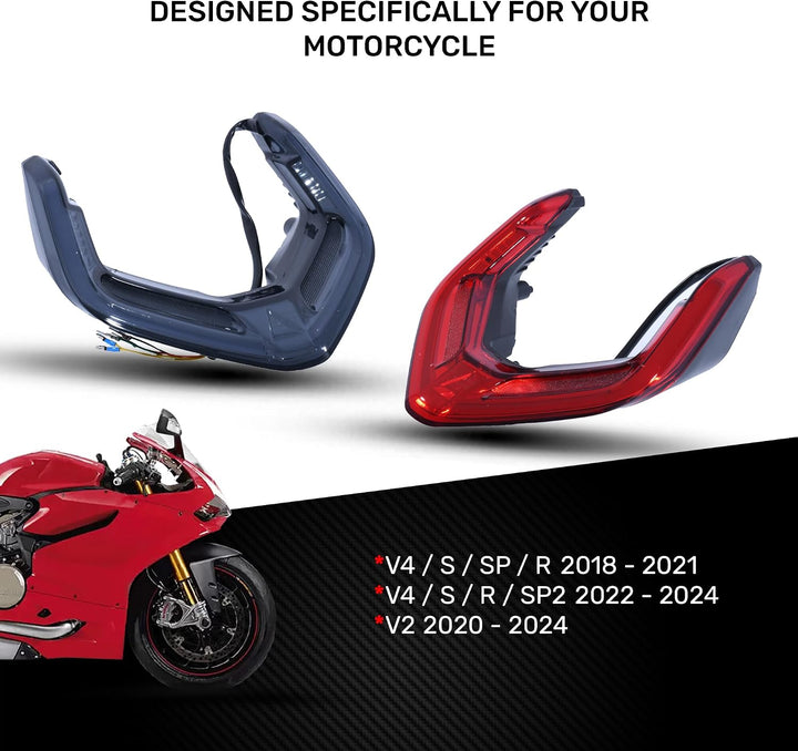 aVDB-moto LED Bremslicht kompatibel mit DUCATI PANIGALE V4, S, SP, R 2018-2021, PANIGALE V2 1H 2020-