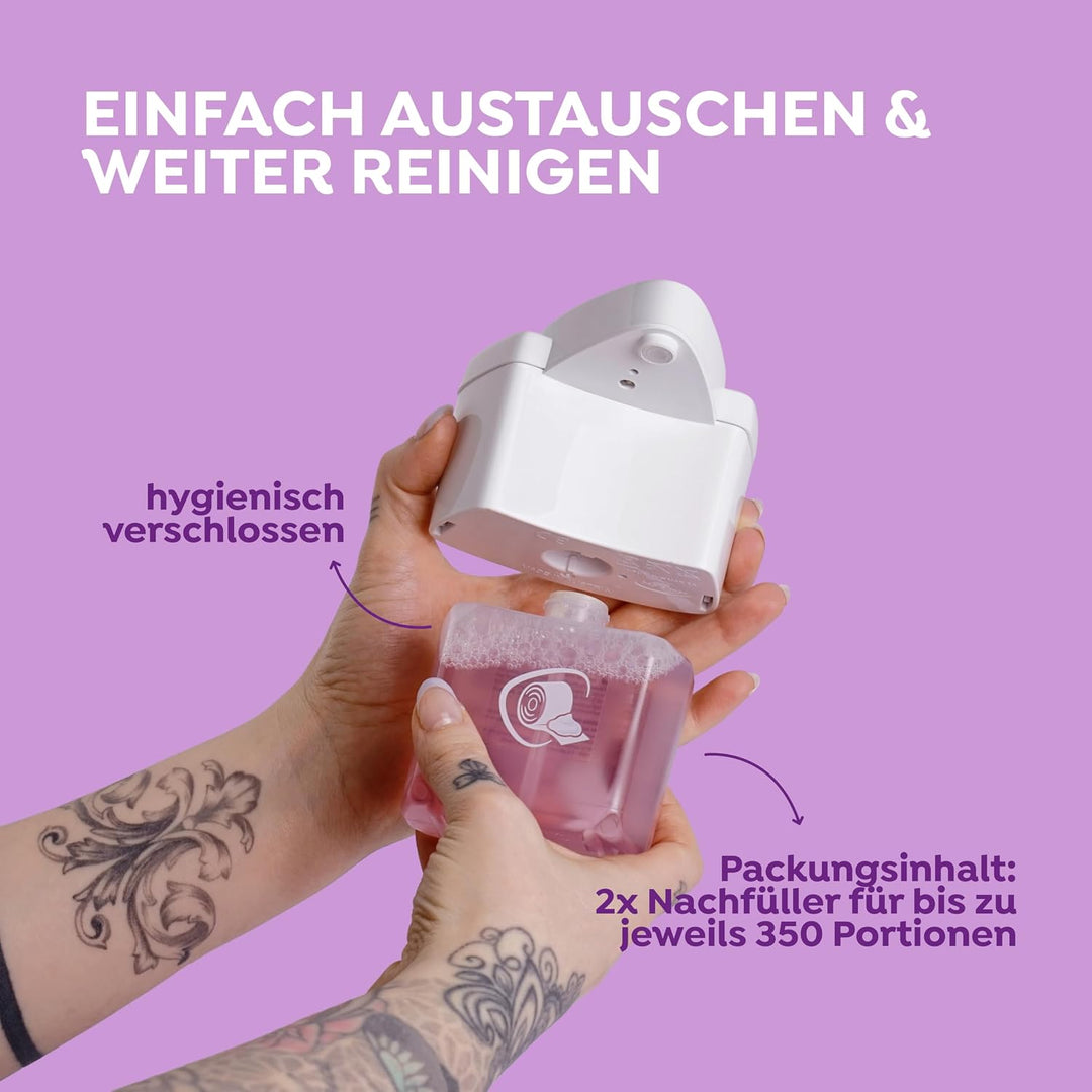 hagi Popo-Schaum: Nachfüllpackung für den automatischen hagi Schaumspender (Doppelpack 2 × 180 ml) 1