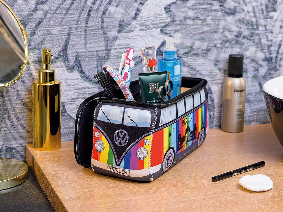 BRISA VW Collection - T1 Bulli Bus Kulturbeutel Kosmetiktasche | Volkswagen Universaltasche Waschbeu