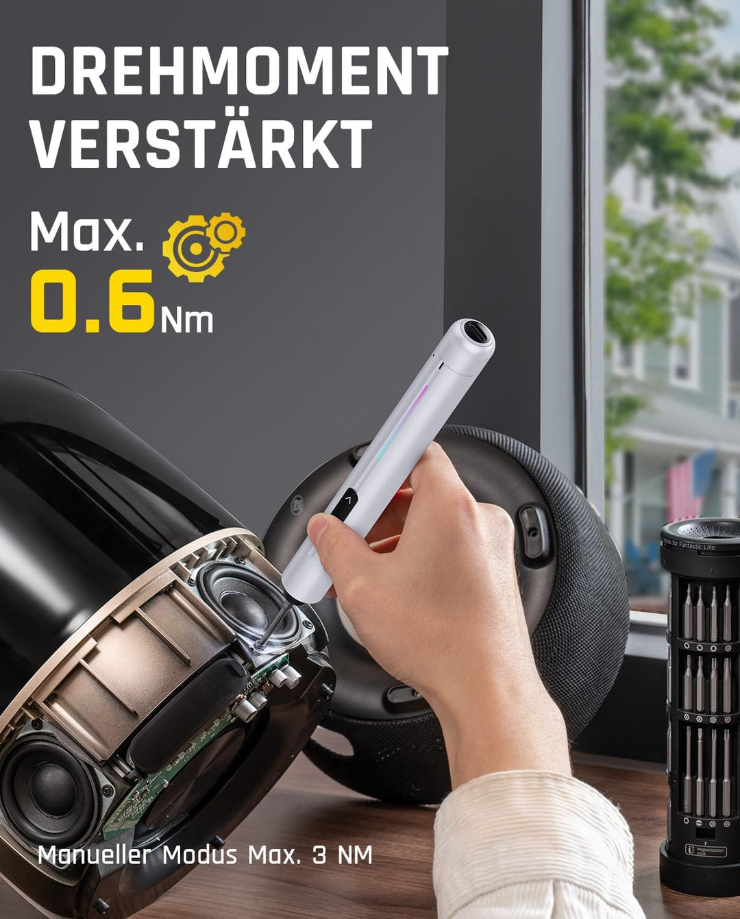 Fanttik E2 Ultra 3.7V Mini Elektro Schraubendreher Set, 50 in 1 Magnetische Präzisions-Schraubendreh