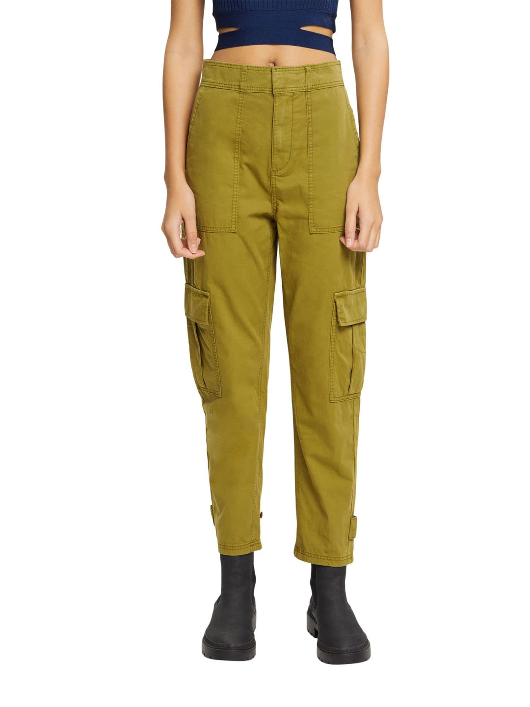 ESPRIT Damen Hose 32W / 28L 360/Olive, 32W / 28L 360/Olive