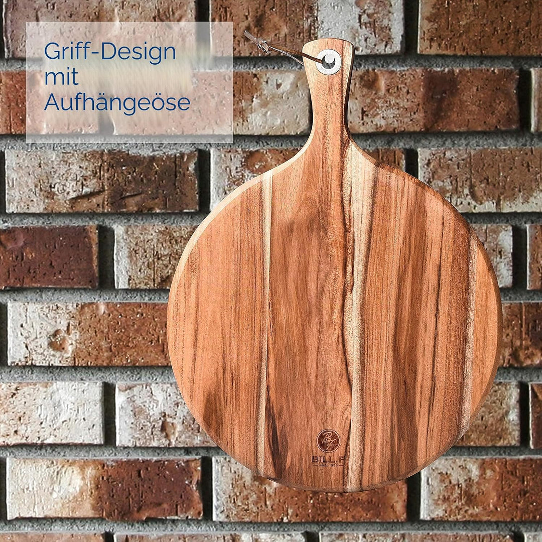 BILL.F Pizzaschieber aus Akazienholz, 25,4 cm, pizzateller, pizzabrett, pizzateller holz, und pizza
