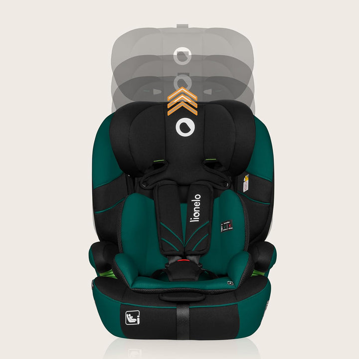 LIONELO LEVI ONE I-SIZE 76-150 cm Kinderautositz, Gruppe 1 2 3, Seitenschutz, 10 Grad Kopfstützenver