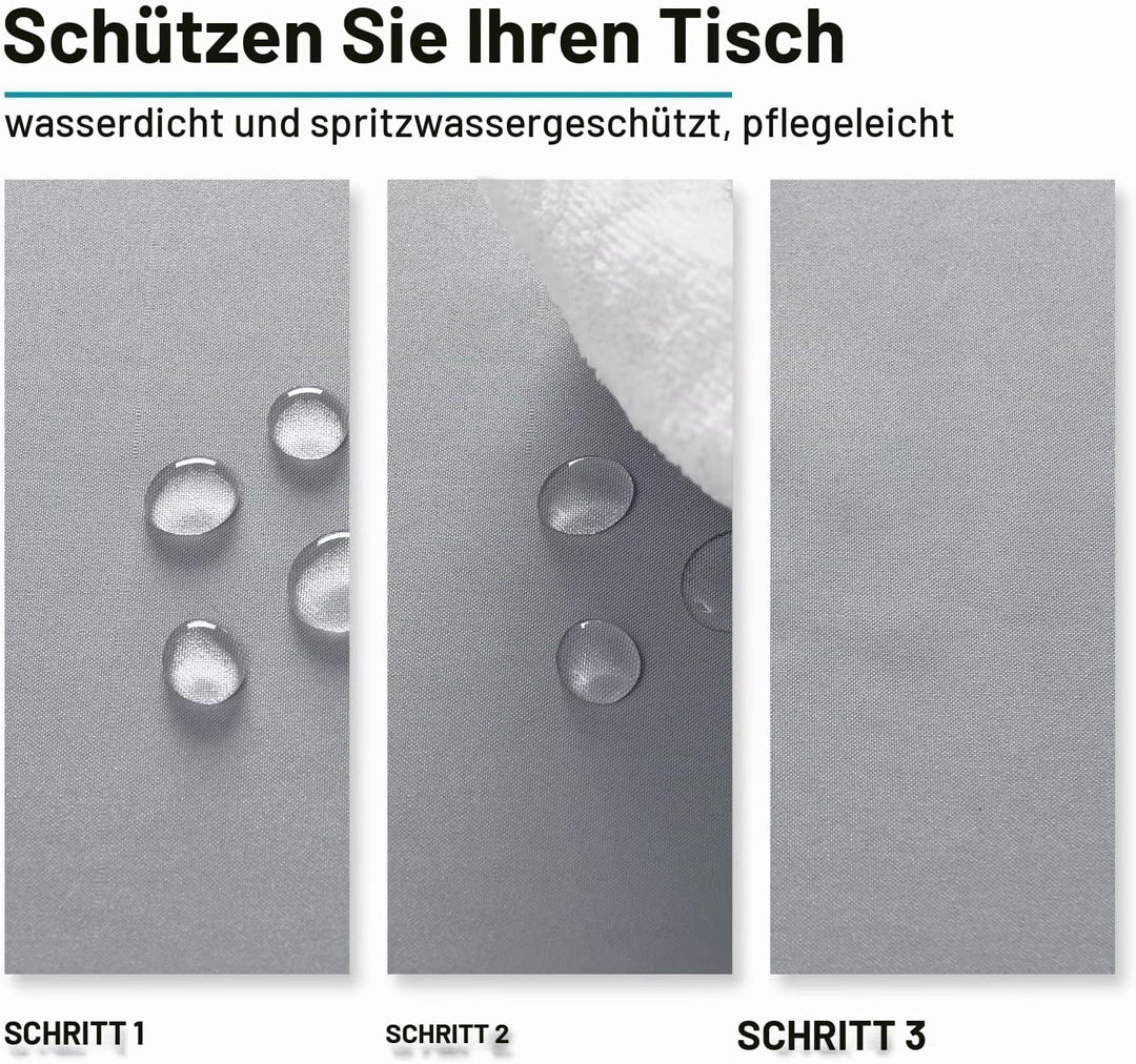 Hiasan Glatt Tischdecke Fleckenabweisend Tischtuch mit Lotuseffekt Leicht Wasserabweisend Tischwäsch
