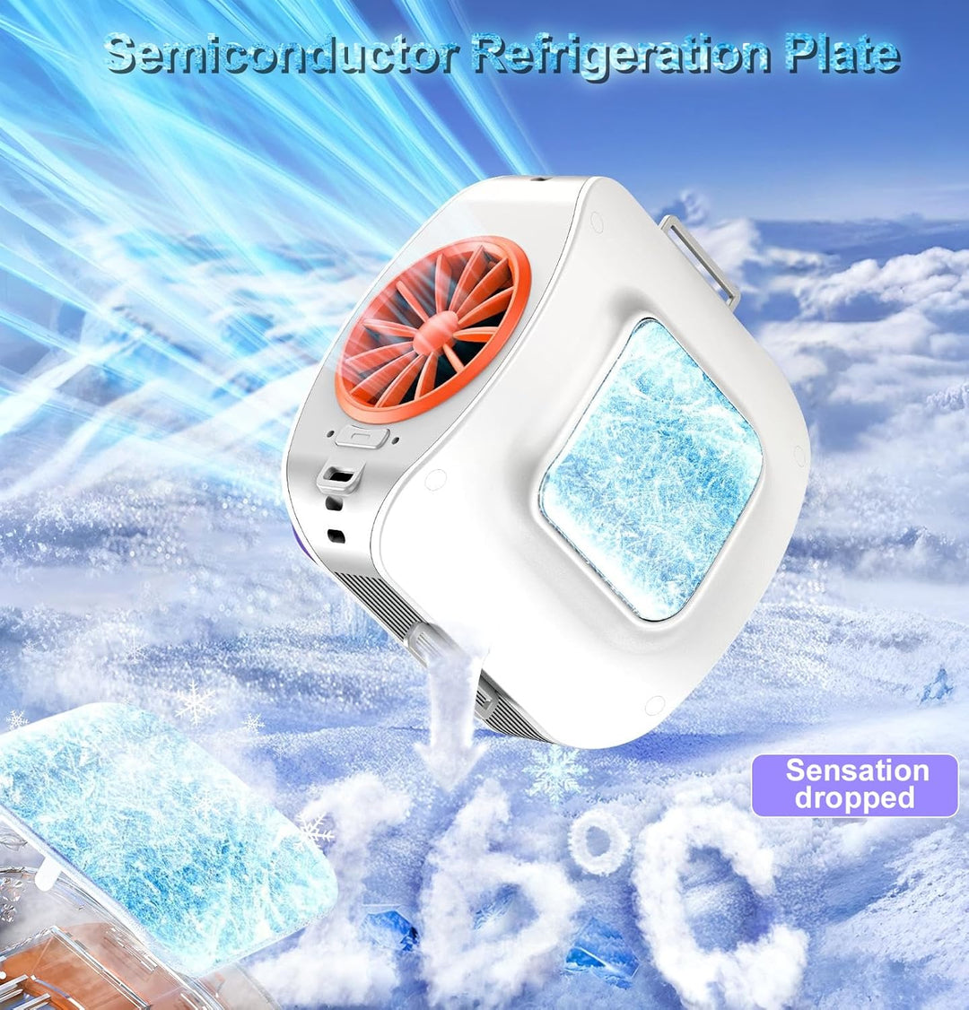 Tragbarer T Shirt Taille Ventilator mit Eiskühlung Platte, Gürtel Nackenventilator Klein Mobile Klim