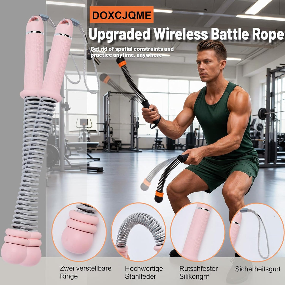 Weighted Battle Rope Without Rope 2 Pack Quiet Adjustable Ropeless Battle Ropes for full Body Traini