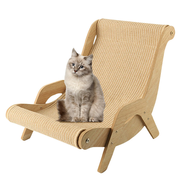 Katzen-Sisal-Stühle, Sisal-Katzen-Lounge-Sessel, erhöhtes Katzen-Sesselbett, hölzerner Sisal-Kratzkr