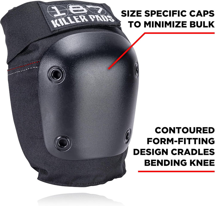 187 Killer Pads Knieschoner Fly Knee (Grey Black) Schwarz S, Schwarz S