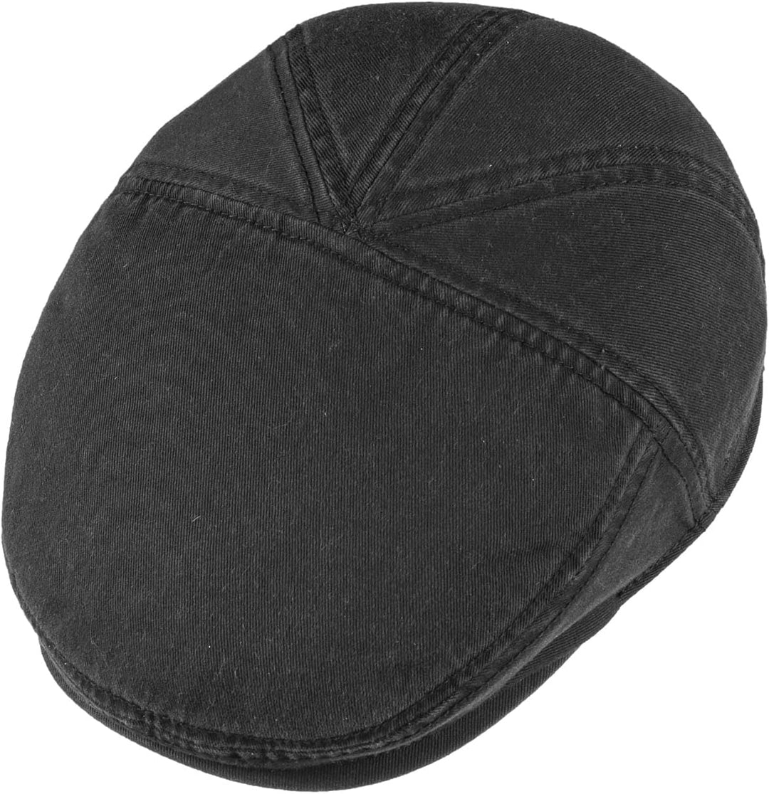 Stetson Paradise Cotton Schirmmütze Flat Cap UV-Schutz 40 Baumwolle Herren Sommer Winter S Schwarz,