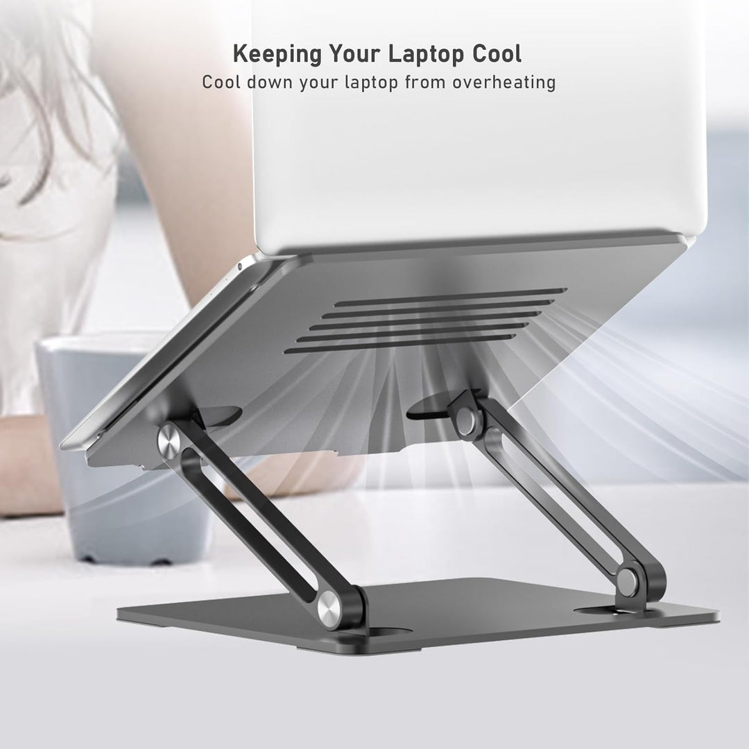 BoYata Laptop Ständer, Mehrwinke mit Lüftungsschlitzen, Verstellbarer Notebook Ständer, Kompatibel f