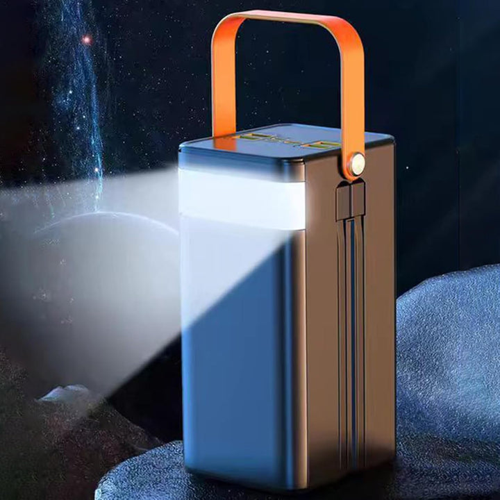 Solar Ladegerät, 120W Outdoor Powerbank, 50000mAh Überlebensausrüstung mit Licht 4 Ausgänge 3 Eingän
