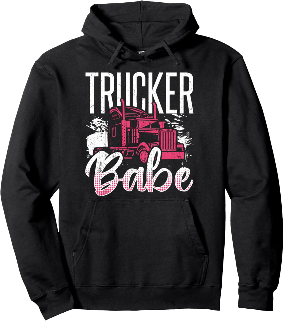 Trucker Babe - LKW-Fahrerin und Truckerin Geschenk Pullover Hoodie