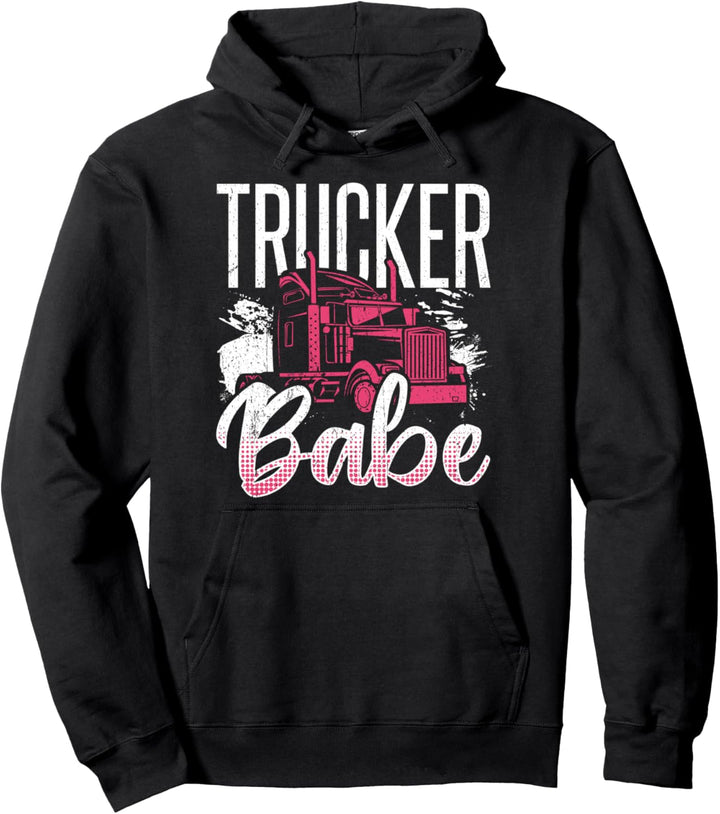 Trucker Babe - LKW-Fahrerin und Truckerin Geschenk Pullover Hoodie