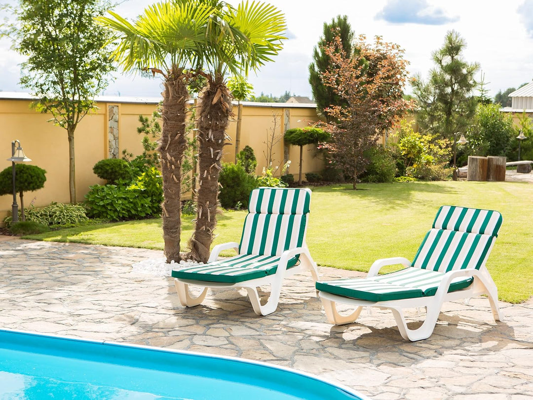 HOBBYGARDEN Auflagen für Strandkörbe, Polsterauflage für Sonnenliege, Kissen für Liegestuhl, Gartenl