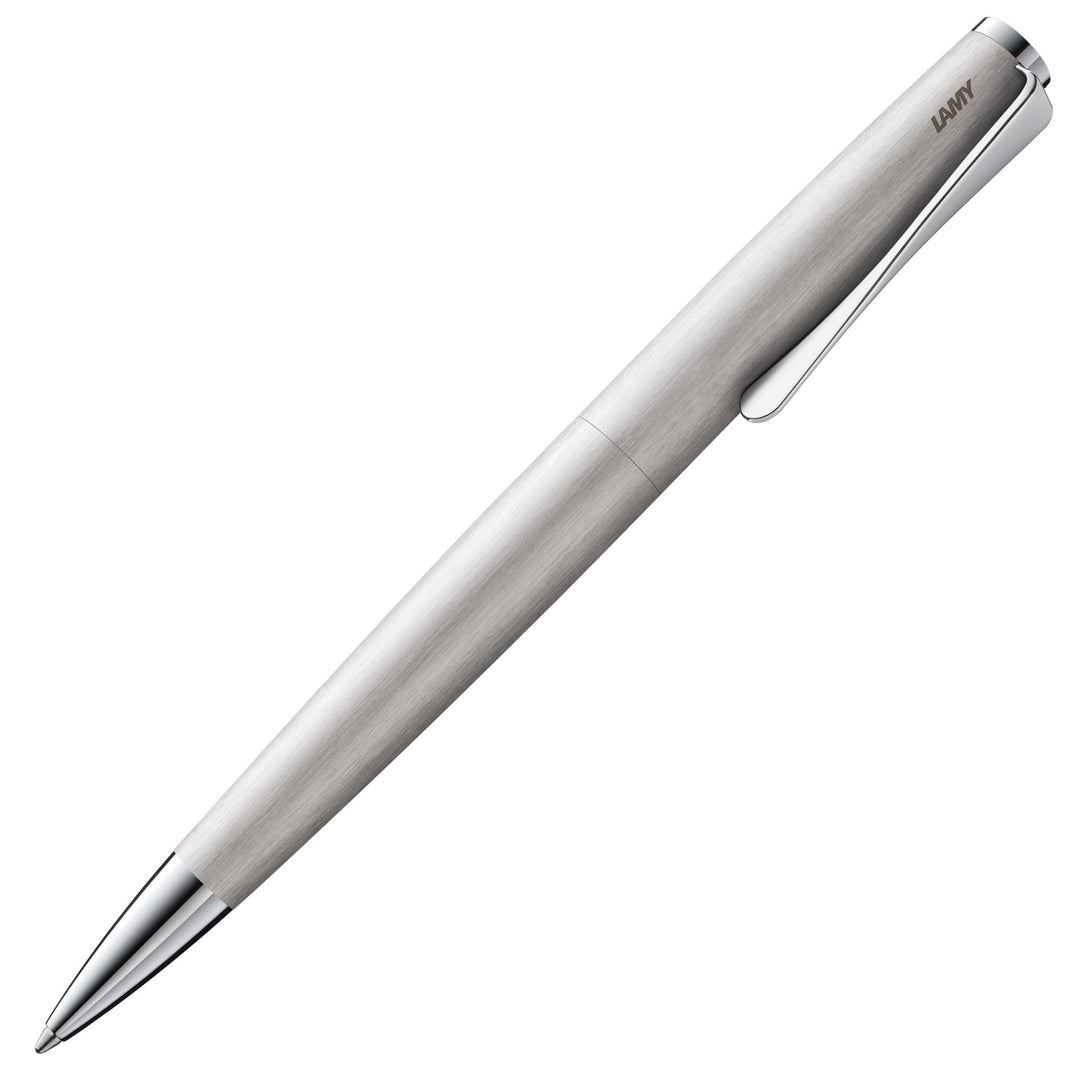 LAMY studio Premium Kugelschreiber 265 aus Edelstahl stichmattiert, propellerförmige Clip-Drehmechan