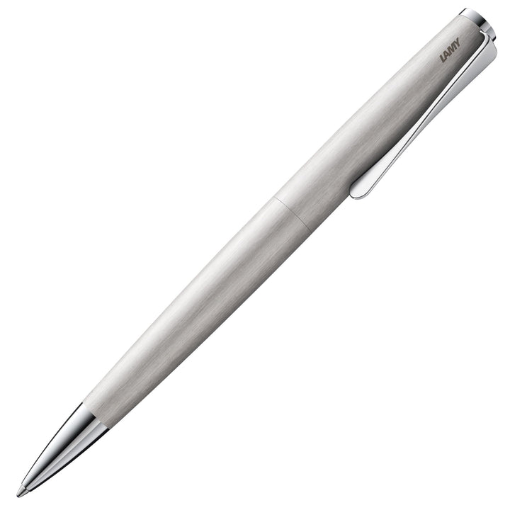 LAMY studio Premium Kugelschreiber 265 aus Edelstahl stichmattiert, propellerförmige Clip-Drehmechan
