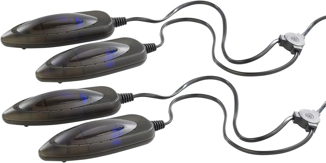 infactory Schuh-Wärmer: 2er-Set elektrische Schuhtrockner mit UV-Licht (UV Lichter Schuhe, Schuhwärm