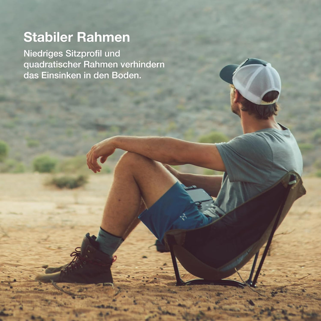 Helinox Ground Chair | Robuster, ultraleichter, Faltbarer, tragbarer Stuhl für Camping, Rucksack-, W
