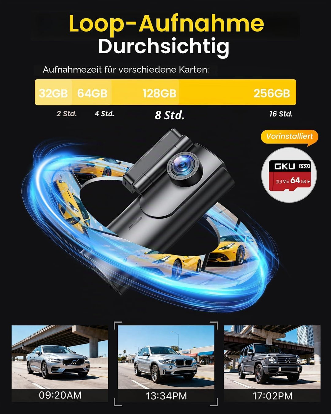 GKU Dash Cam (D600-FR), D600-FR