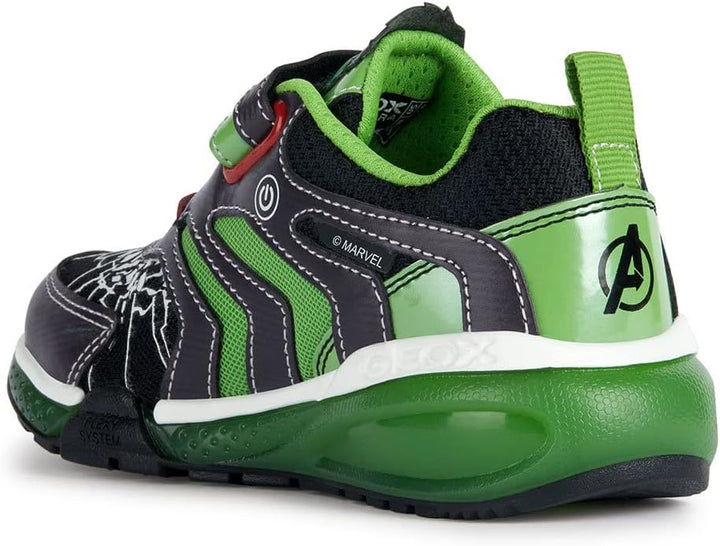 Geox Jungen J Bayonyc Boy Sneaker 31 EU Black Green, 31 EU Black Green