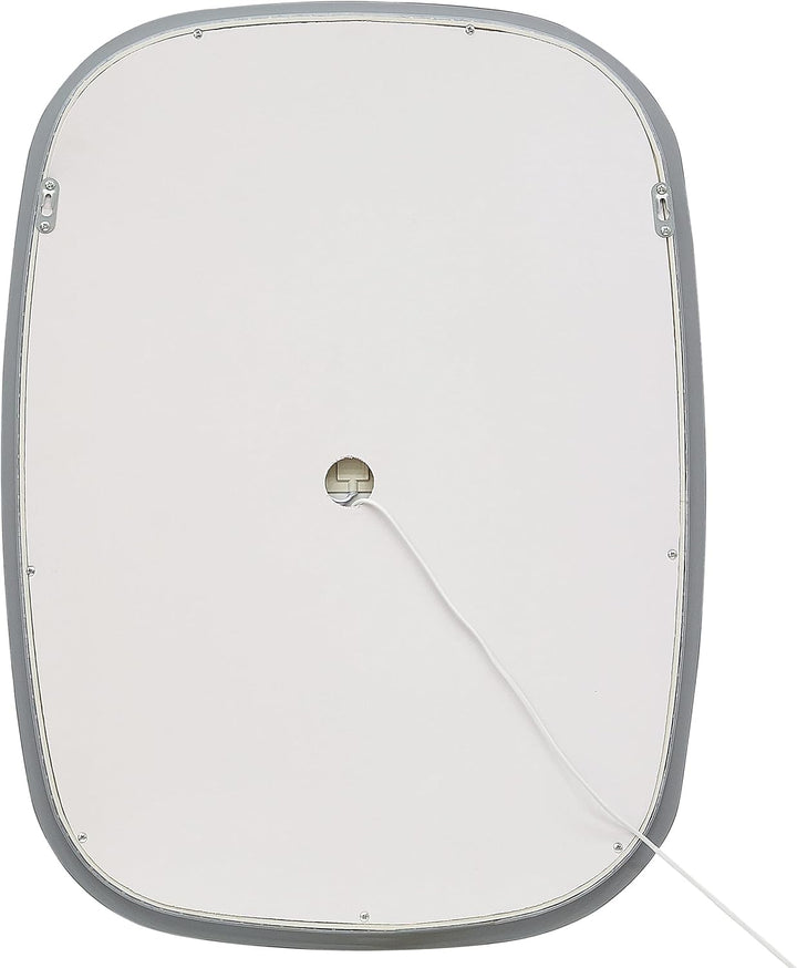 Modern Ovaler LED Wandspiegel Badezimmer Schlafzimmer ø 78 cm Silber Bergerac